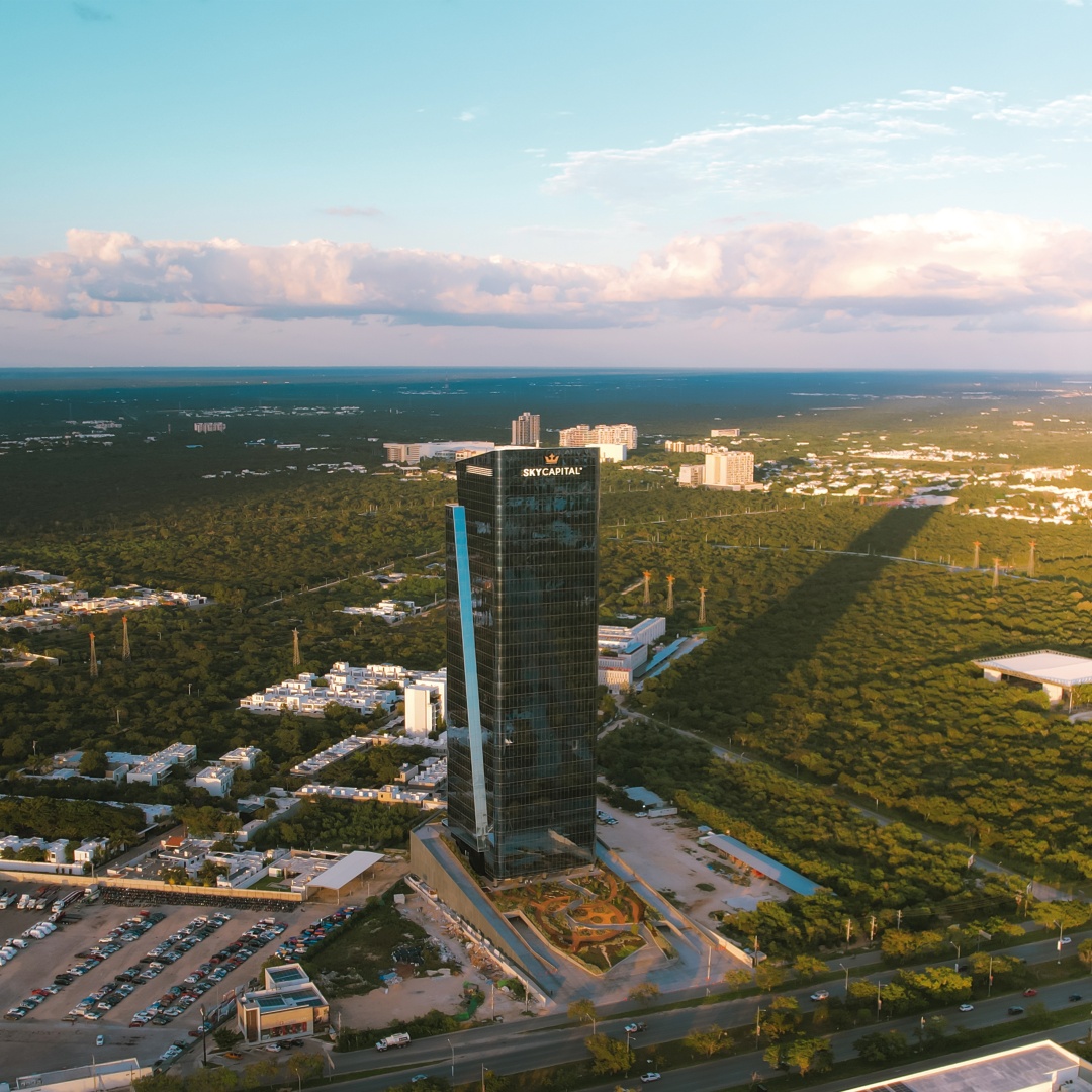 Vista aérea del proyecto paisajístico SkyGarden de The Sky